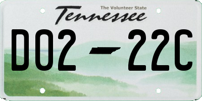 TN license plate D0222C