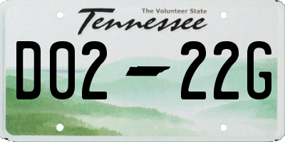TN license plate D0222G