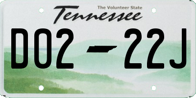 TN license plate D0222J