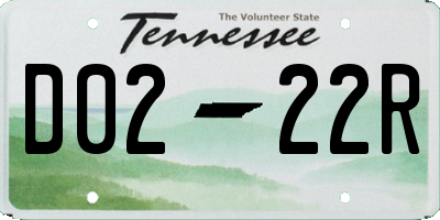 TN license plate D0222R