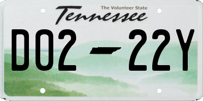TN license plate D0222Y