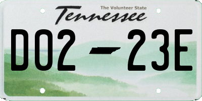 TN license plate D0223E