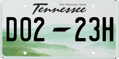 TN license plate D0223H