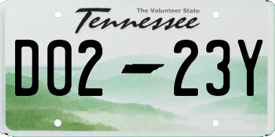 TN license plate D0223Y