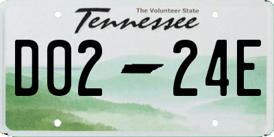 TN license plate D0224E
