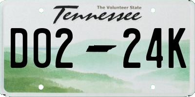TN license plate D0224K