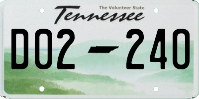 TN license plate D0224O