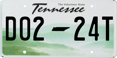 TN license plate D0224T