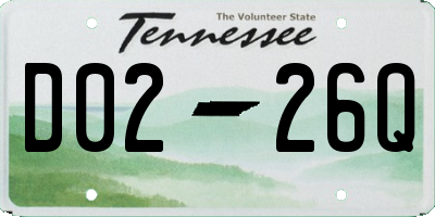 TN license plate D0226Q