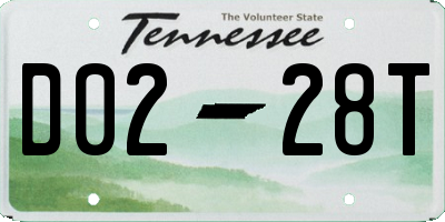 TN license plate D0228T