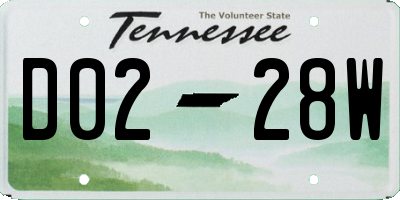 TN license plate D0228W