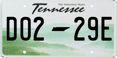 TN license plate D0229E