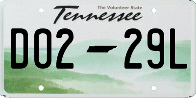 TN license plate D0229L
