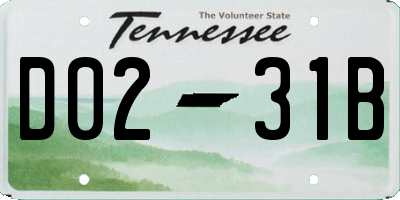 TN license plate D0231B