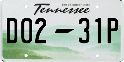 TN license plate D0231P
