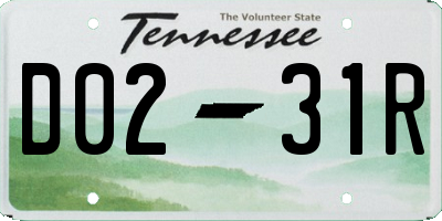 TN license plate D0231R