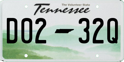 TN license plate D0232Q