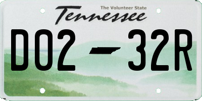 TN license plate D0232R