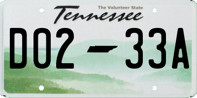 TN license plate D0233A