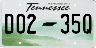 TN license plate D0235Q