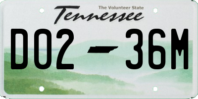 TN license plate D0236M