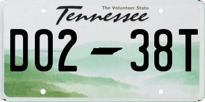 TN license plate D0238T