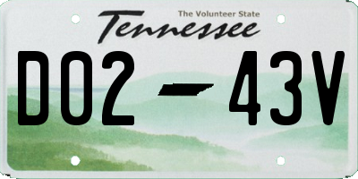 TN license plate D0243V