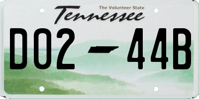 TN license plate D0244B