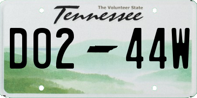 TN license plate D0244W