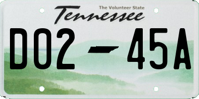 TN license plate D0245A