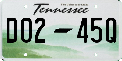 TN license plate D0245Q