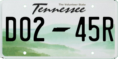 TN license plate D0245R