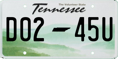 TN license plate D0245U