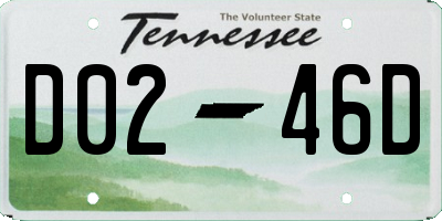 TN license plate D0246D