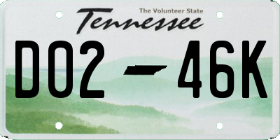 TN license plate D0246K