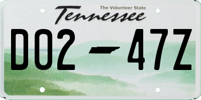 TN license plate D0247Z