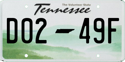 TN license plate D0249F
