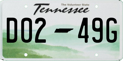 TN license plate D0249G