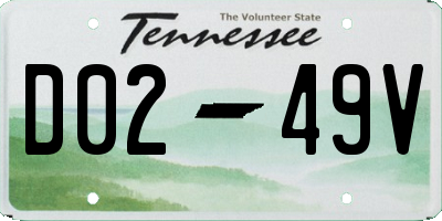 TN license plate D0249V