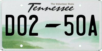 TN license plate D0250A