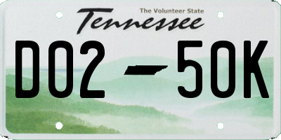 TN license plate D0250K