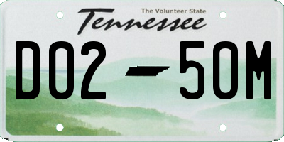 TN license plate D0250M