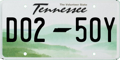TN license plate D0250Y