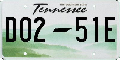 TN license plate D0251E
