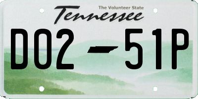 TN license plate D0251P