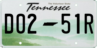TN license plate D0251R