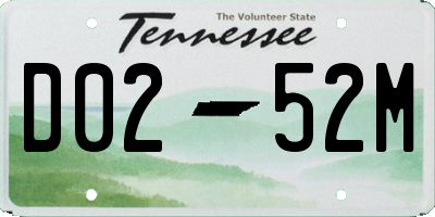 TN license plate D0252M