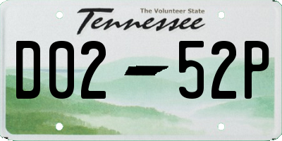 TN license plate D0252P
