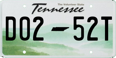 TN license plate D0252T
