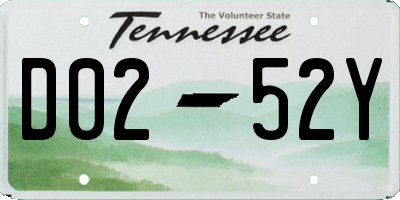 TN license plate D0252Y